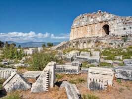 Ancient ruins of theater in Ayd?n Province, Turkey