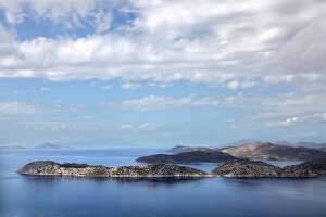 View of island near Resadiye Peninsula in Turkey
