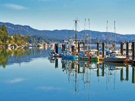 View of port in Vancouver island, Sooke, British Columbia, Canada