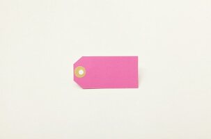 Blank pink label on white background