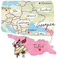 Landkarte von Georgien 