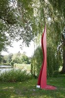 Skulptur, Kurve der Unendlichkeit im Park von Schloss Wendlinghausen