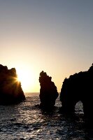Portugal, Algarve, Ponta da Piedade, Sonnenuntergang