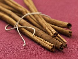 A bundle of cinnamon sticks