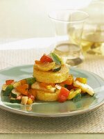 Polenta Rounds with Vegetable Ratatouille