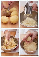 Kartoffelknödel aus gekochten Kartoffeln herstellen