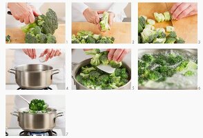 Blanching broccoli