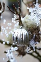 Silver Christmas decorations