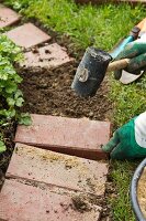 DIY flower bed edging