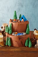 Fun Camping Themed Cake
