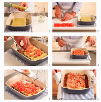Cannelloni mit Spinat-Ricotta-Füllung und Tomaten zubereiten