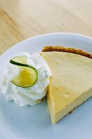 A slice of Key Lime Pie with whipped cream