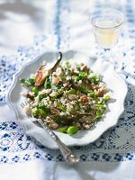 Pilau with artichokes and beans