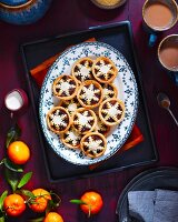 Mince pies, tea and clementines for Christmas