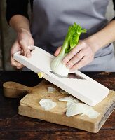 Fennel being sliced