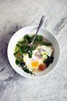 Suppe mit Ramps & Ei (Nordamerika)