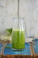 A winter smoothie made with green kale
