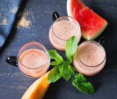 Miss Saigon: a smoothie made with melon, ginger, lime and mint