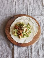 Wraps gefüllt mit Guacamole