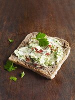 Italian cream cheese with herbs and dried tomatoes