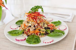 Quinoa salad in a cafe in South Beach, Miami, Florida