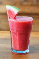Watermelon juice blended with ice