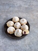 Amaretti with amarena cherries