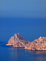 A view of the mighty rocky coast near El Jebha on the Mediterranean coast of Morocco