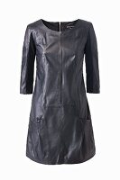 A black leather dress
