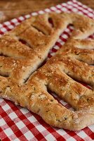 Fougasse with bacon and walnuts