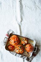 Oven-roasted beefsteak tomatoes