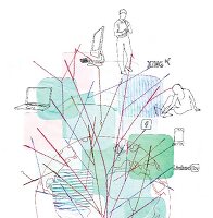 Drawing symbolising networks, social media etc.