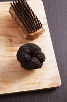 A summer truffle and a mushroom brush