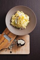 Fettuccine with freshly grated summer truffle