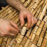 Gabriel Wiese threading corks together