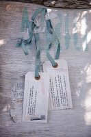 Homemade paper tags