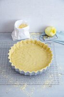 Gluten-free quark oil pastry in a baking dish