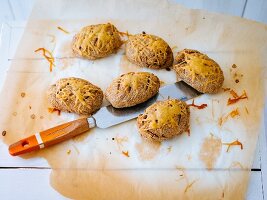 Gluten-free rolls with coconut flour and mountain cheese