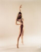 Nude young woman; blurred