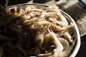 Fresh prawns at the beach restaurant La Huella, Uruguay