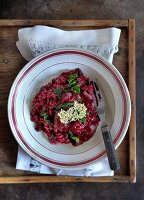 Beetroot risotto (seen from above)