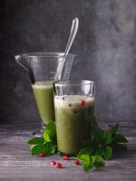 Pomegranate and ashweed smoothies with aloe vera