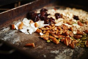 Muesli with nuts, fruit and grains