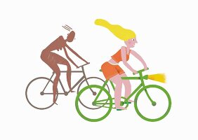 Two cyclists