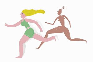 Zwei Läuferinnen