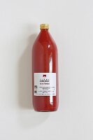 A bottle of Domain Chaume-Arnaud tomato juice