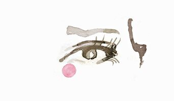 Auge mit Punkt als Symbolbild für Gerstenkorn (Illustrationn)