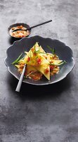 Cheese & potato ravioli with tomato & tarragon butter