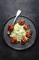 Calf's sweetbreads with kohlrabi