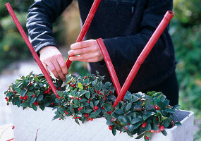 Winter decoration for balcony boxes